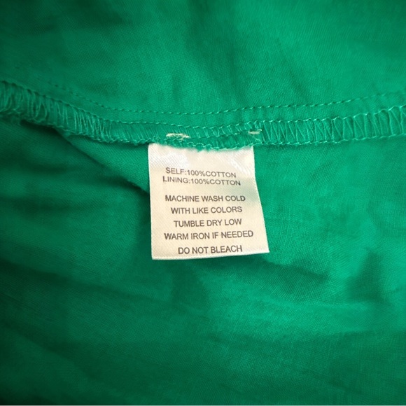 Indigo Emerald Eyelet Peplum Blouse Size L - Picture 7 of 8